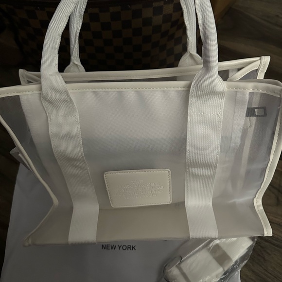 White Transparent Tote Bag - Picture 5 of 9